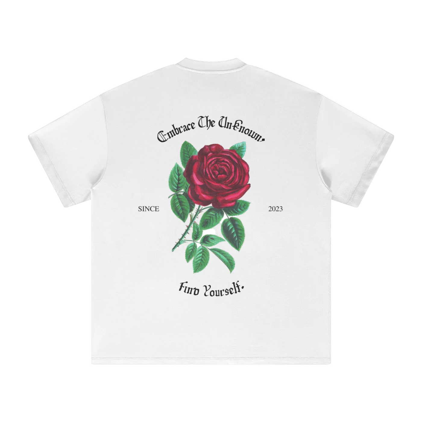 Vintage Red Roses Earth T-Shirt BLK