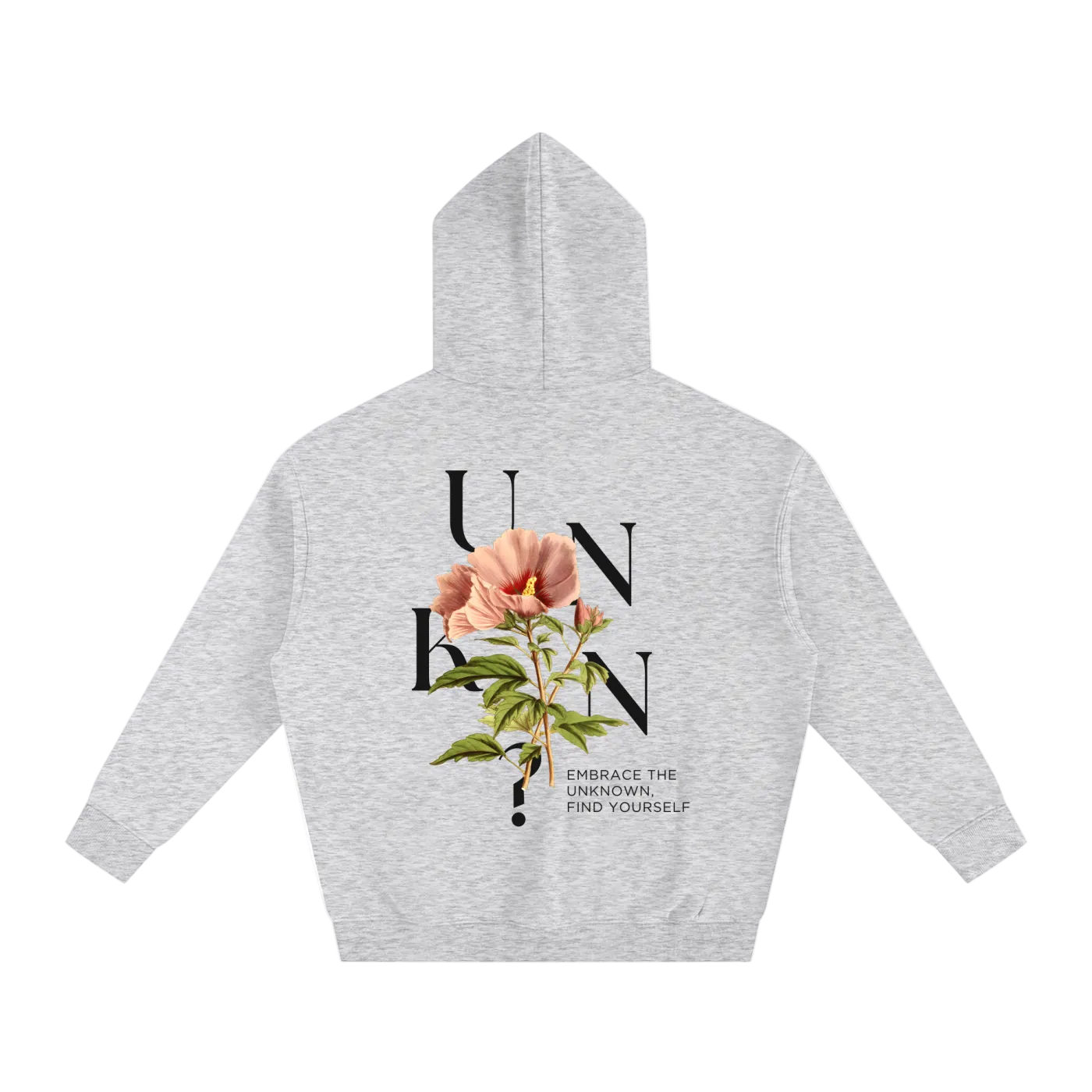 Retro Script Fleeced Hoodie BLK