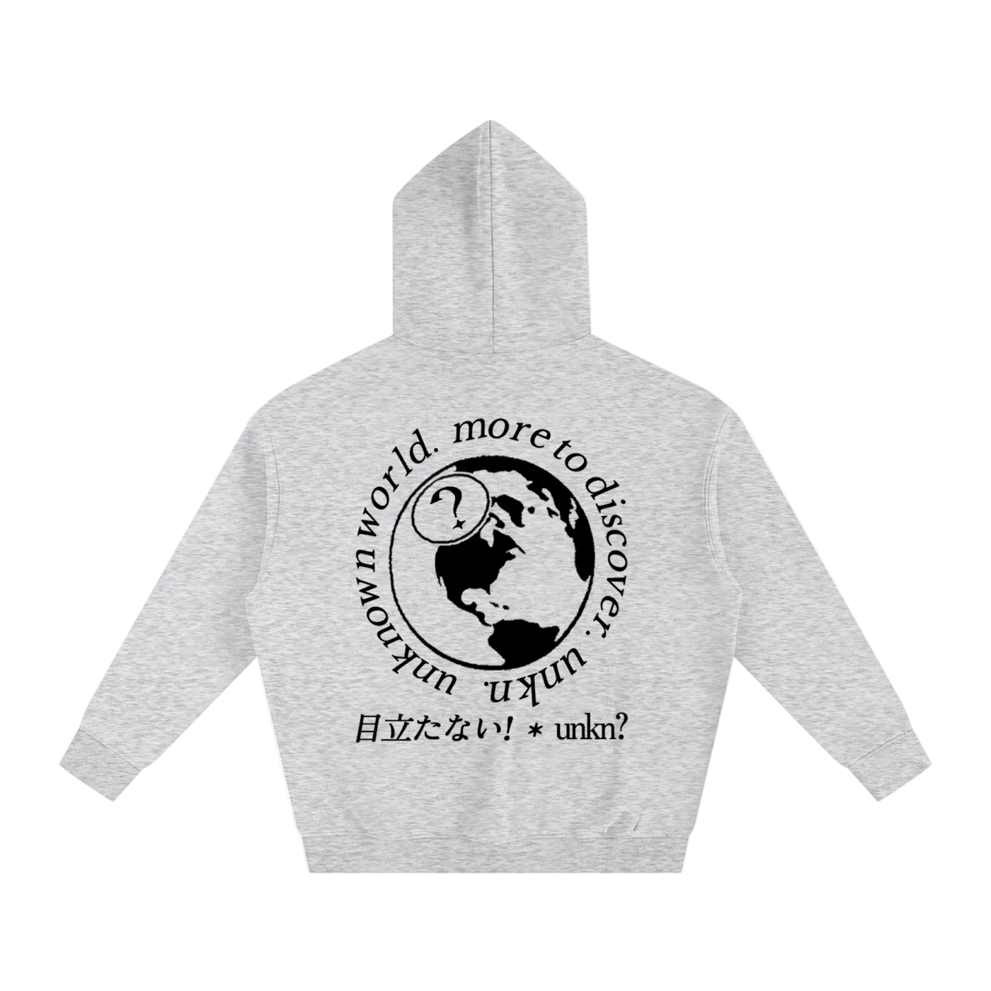 Globe Series Fleeced Hoodie BLK