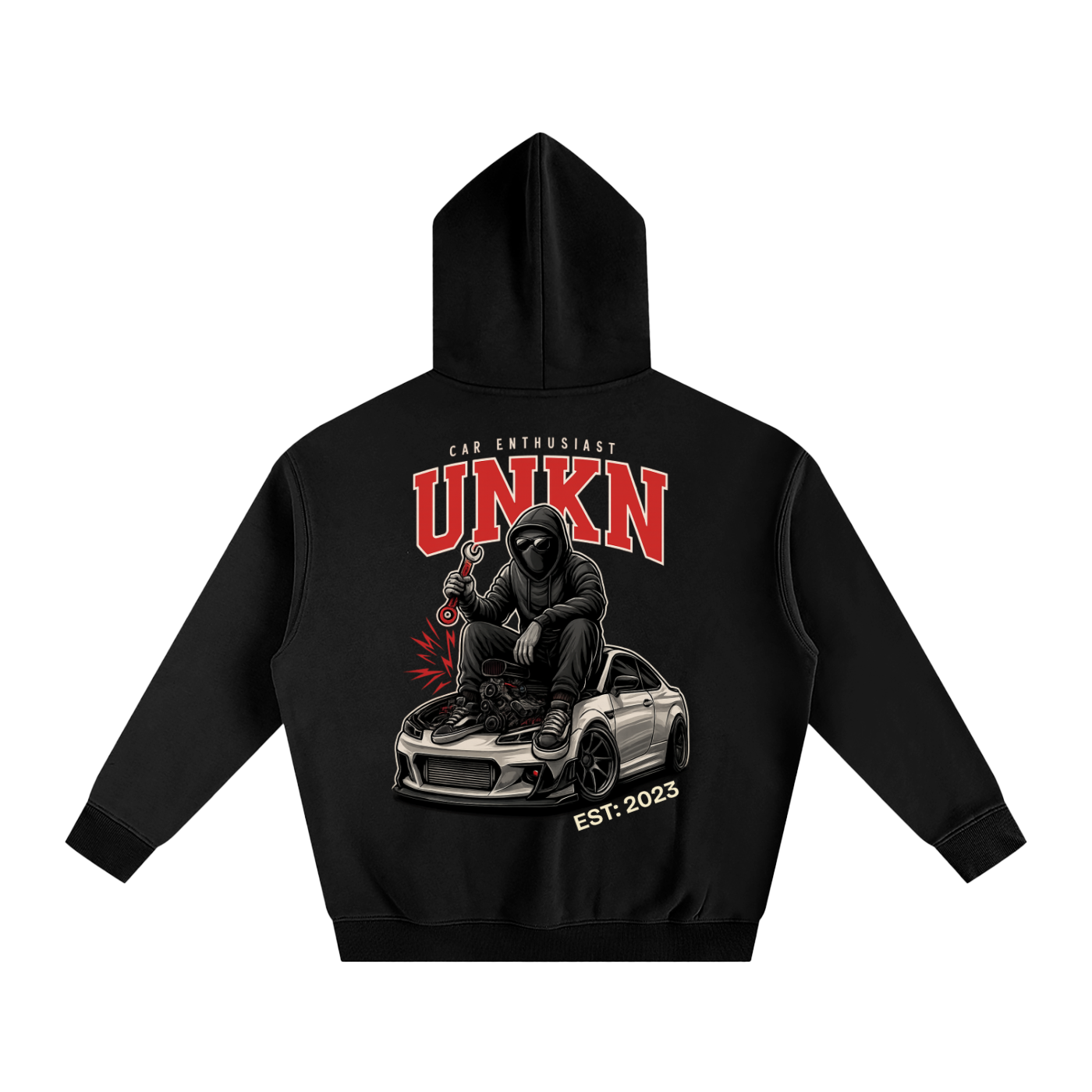 UNKN Retro Fleeced Hoodie