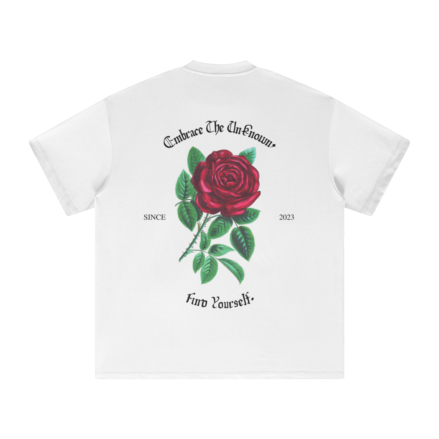 Vintage Red Roses Earth T-Shirt BLK