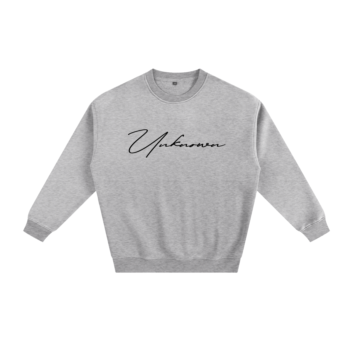 Retro Script Fleeced Sweatshirt BLK