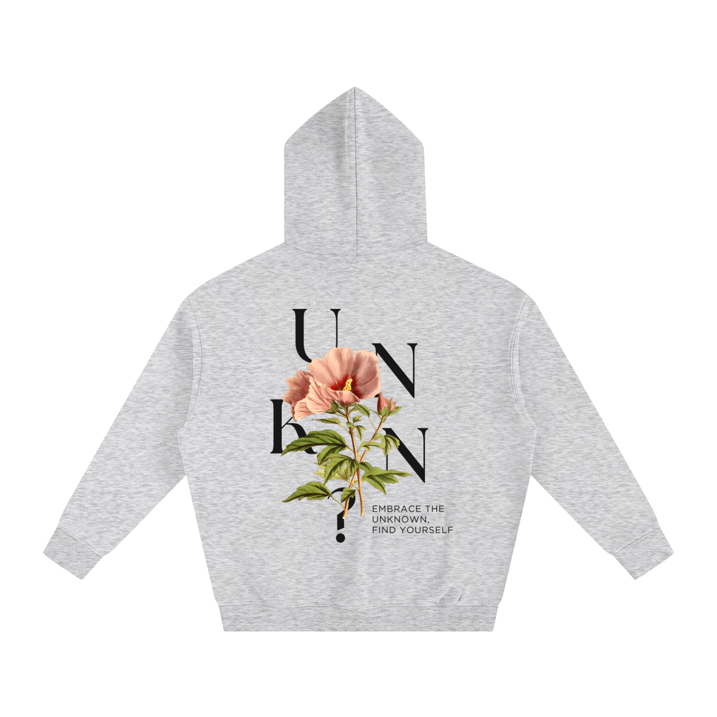 Retro Script Fleeced Hoodie BLK