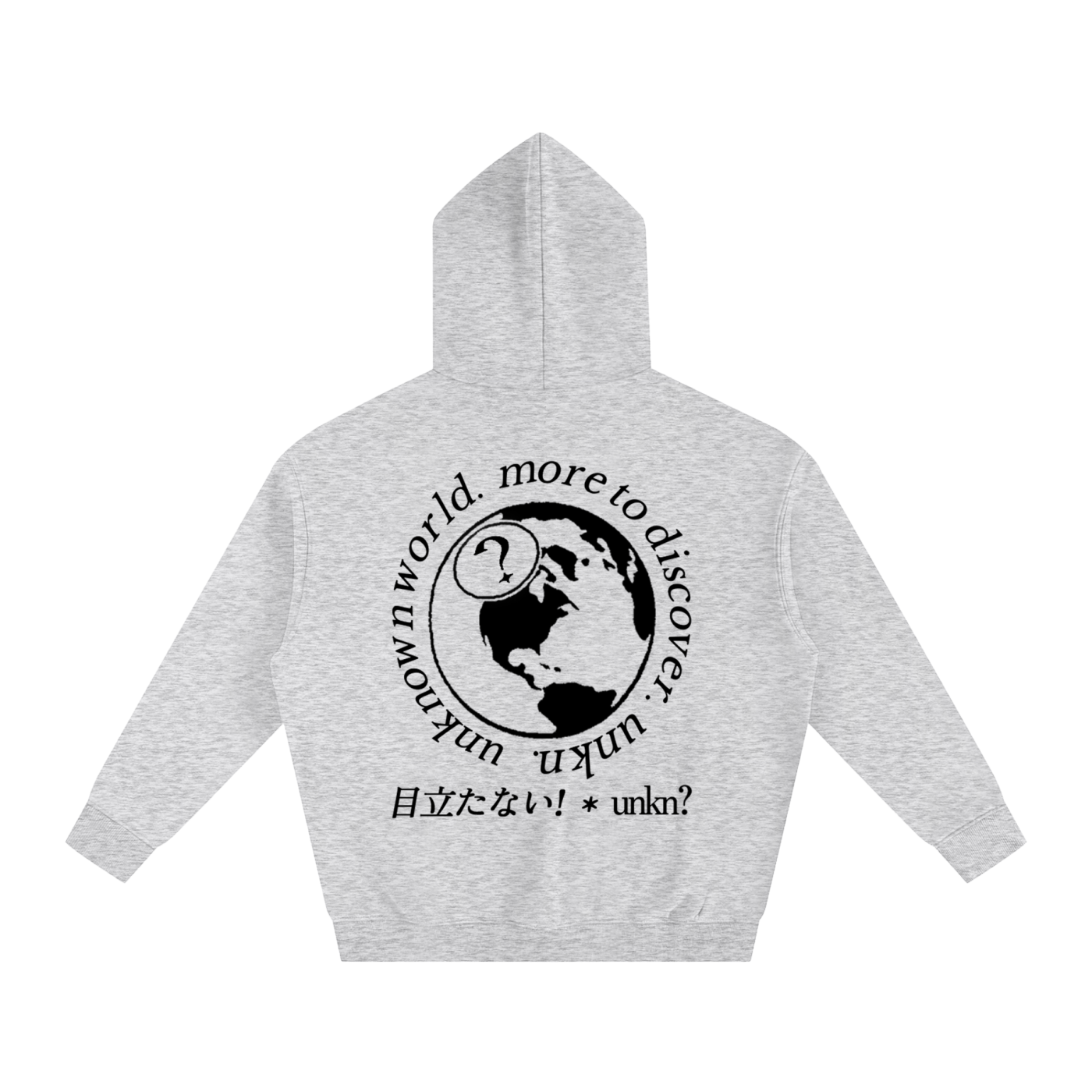 Globe Series Fleeced Hoodie BLK