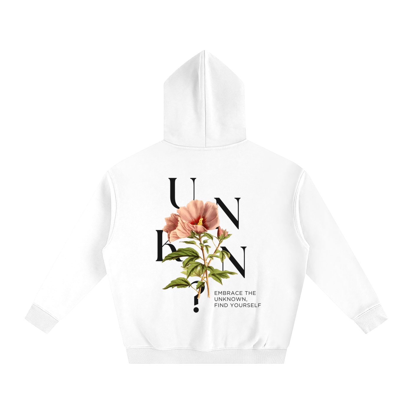 Retro Script Fleeced Hoodie BLK