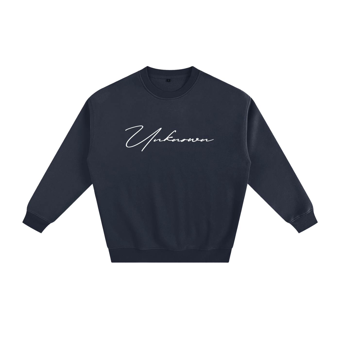 Retro Script Fleeced Sweatshirt WHT