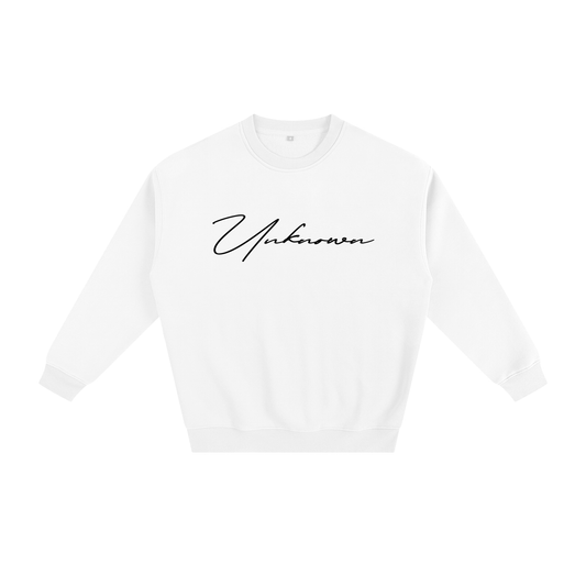 Retro Script Fleeced Sweatshirt BLK
