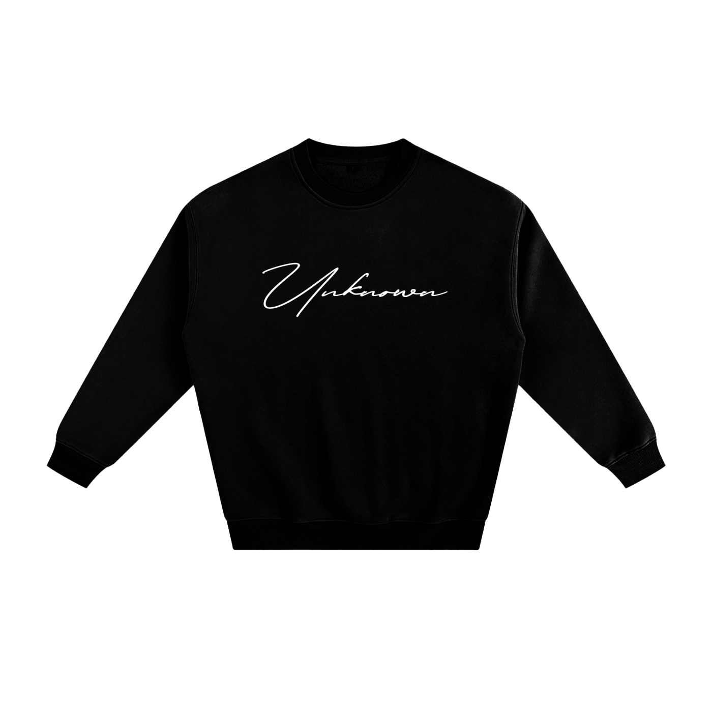 Retro Script Fleeced Sweatshirt WHT