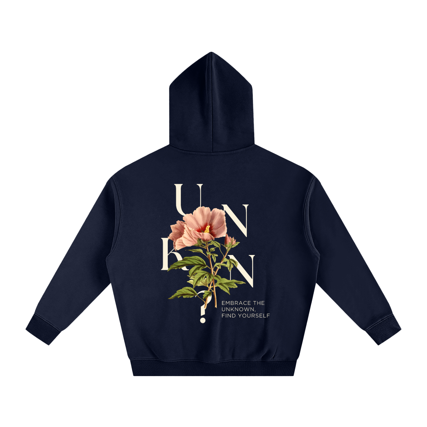 Retro Script Fleeced Hoodie WHT