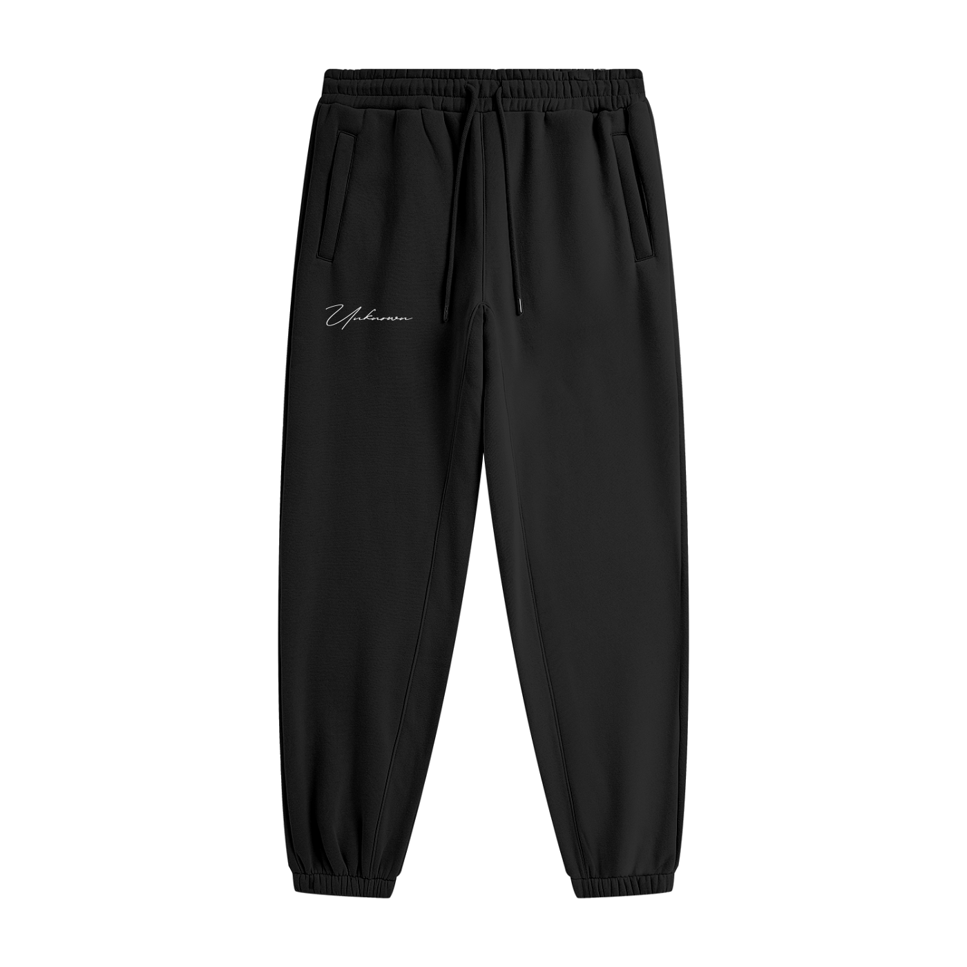 Retro Script Fleece Joggers WHT